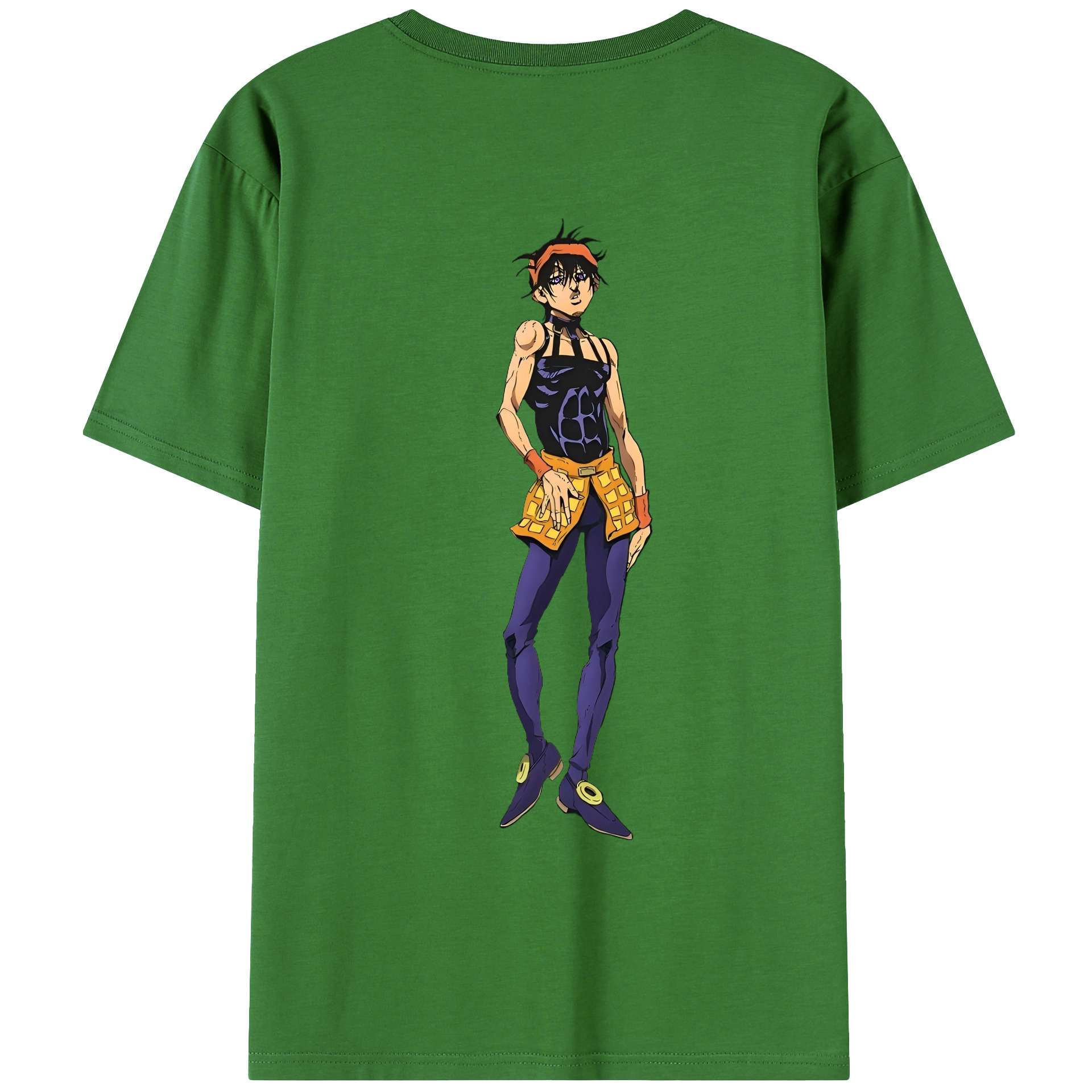 （画像用） ジョジョの奇妙な冒険 ナランチャ?ギルガ JoJo's Bizarre Adventure Narancia Ghirga レディース半袖Tシャツ(バックプリント)